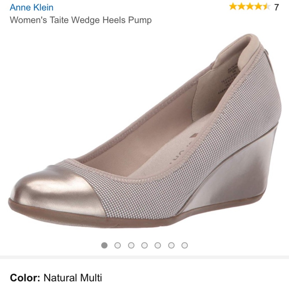 NWT Rose Gold/Cream Women’s Taite Wedge Heel Pump